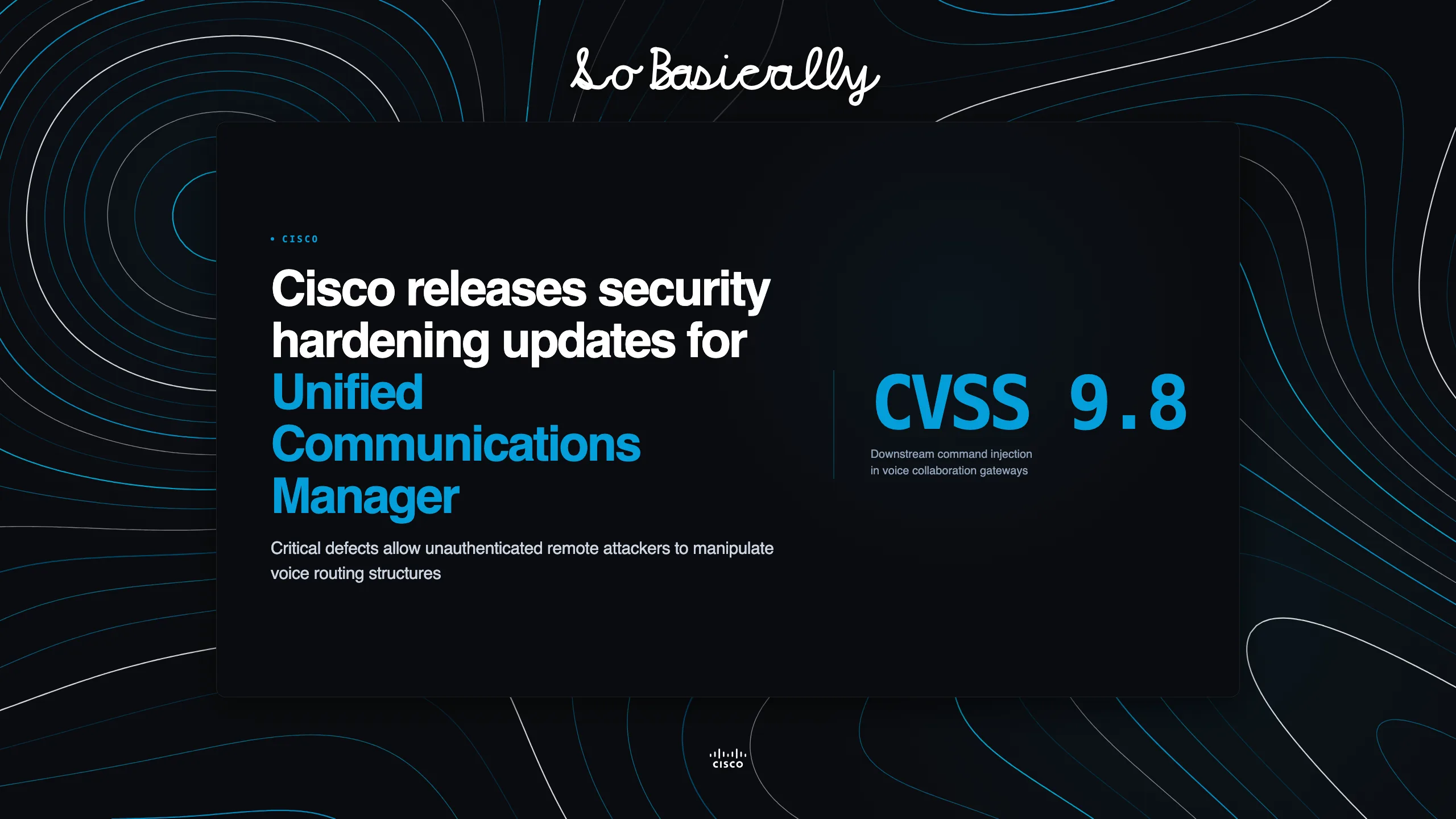 Topographic elevation contour card for Cisco releases security hardening updates for Unified Communications Manager