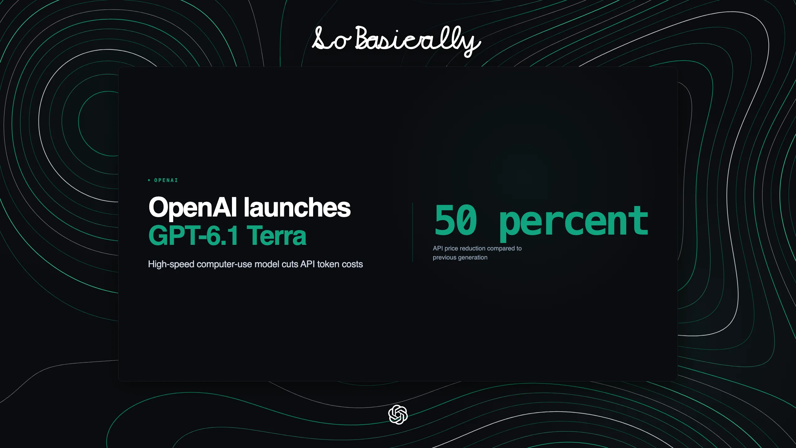 Decision brief card for OpenAI launches GPT-6.1 Terra with 3x speedup and 50 percent price reduction