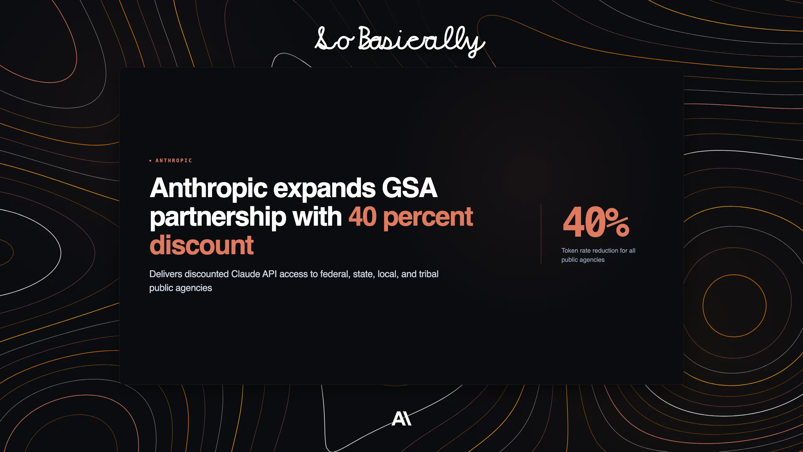 Decision brief card for Anthropic expands GSA partnership with 40 percent discount